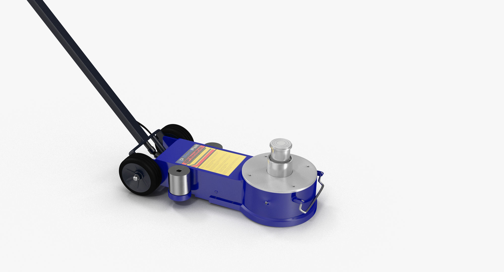 Floor Jack Blue Low-poly 3D model_7