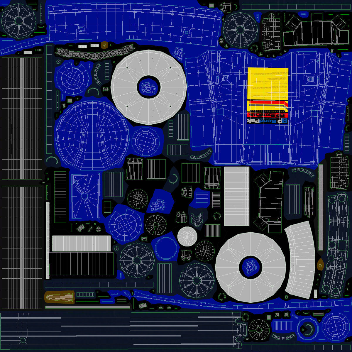 Floor Jack Blue Low-poly 3D model_25