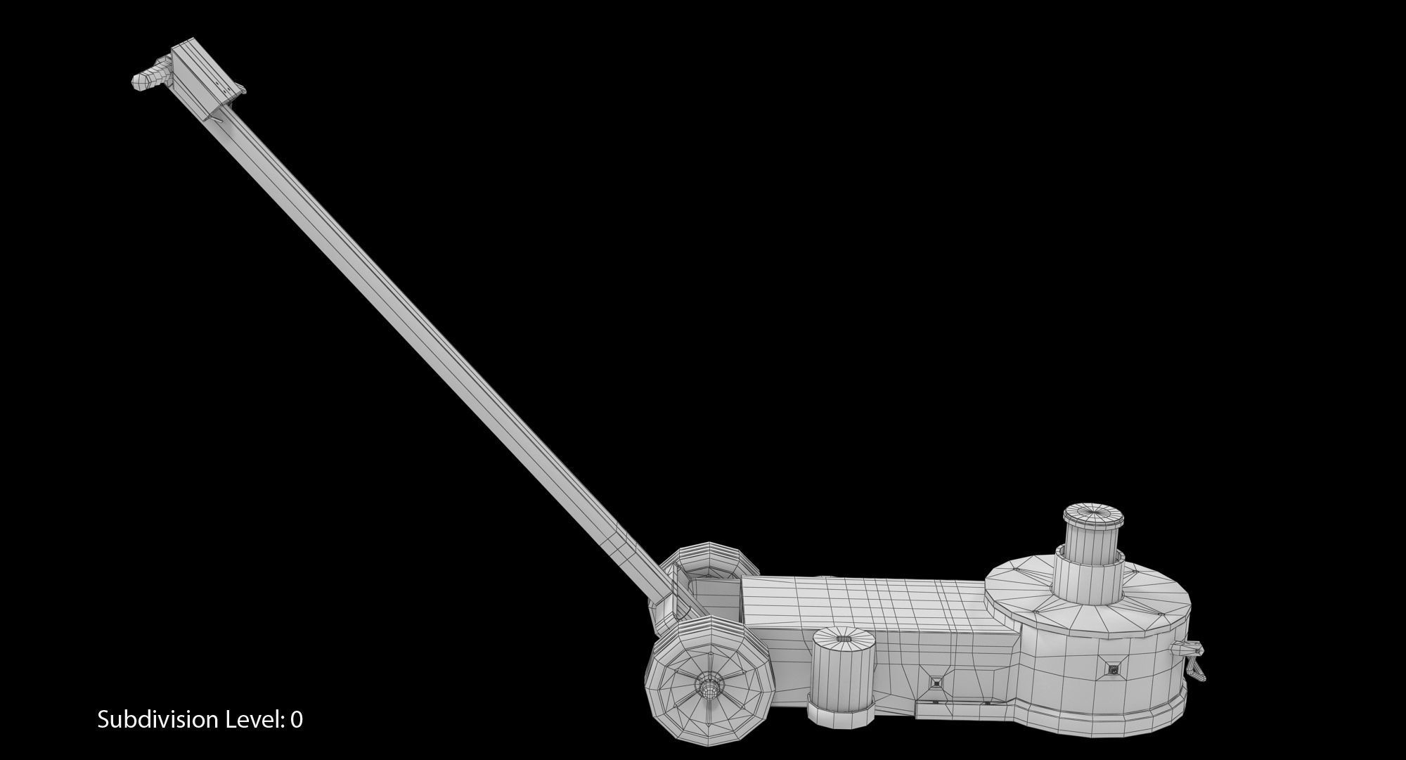 Floor Jack Blue Low-poly 3D model_12