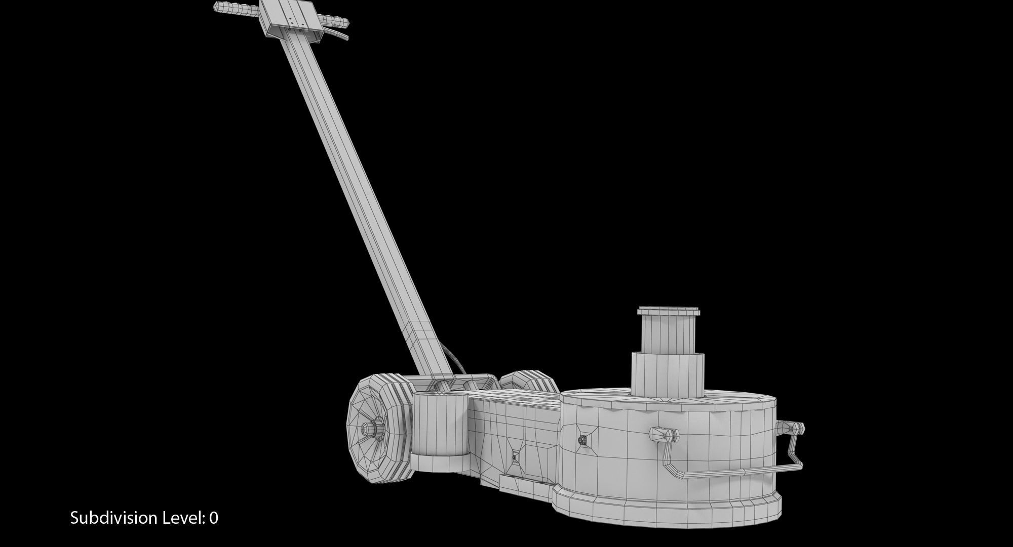 Floor Jack Blue Low-poly 3D model_14