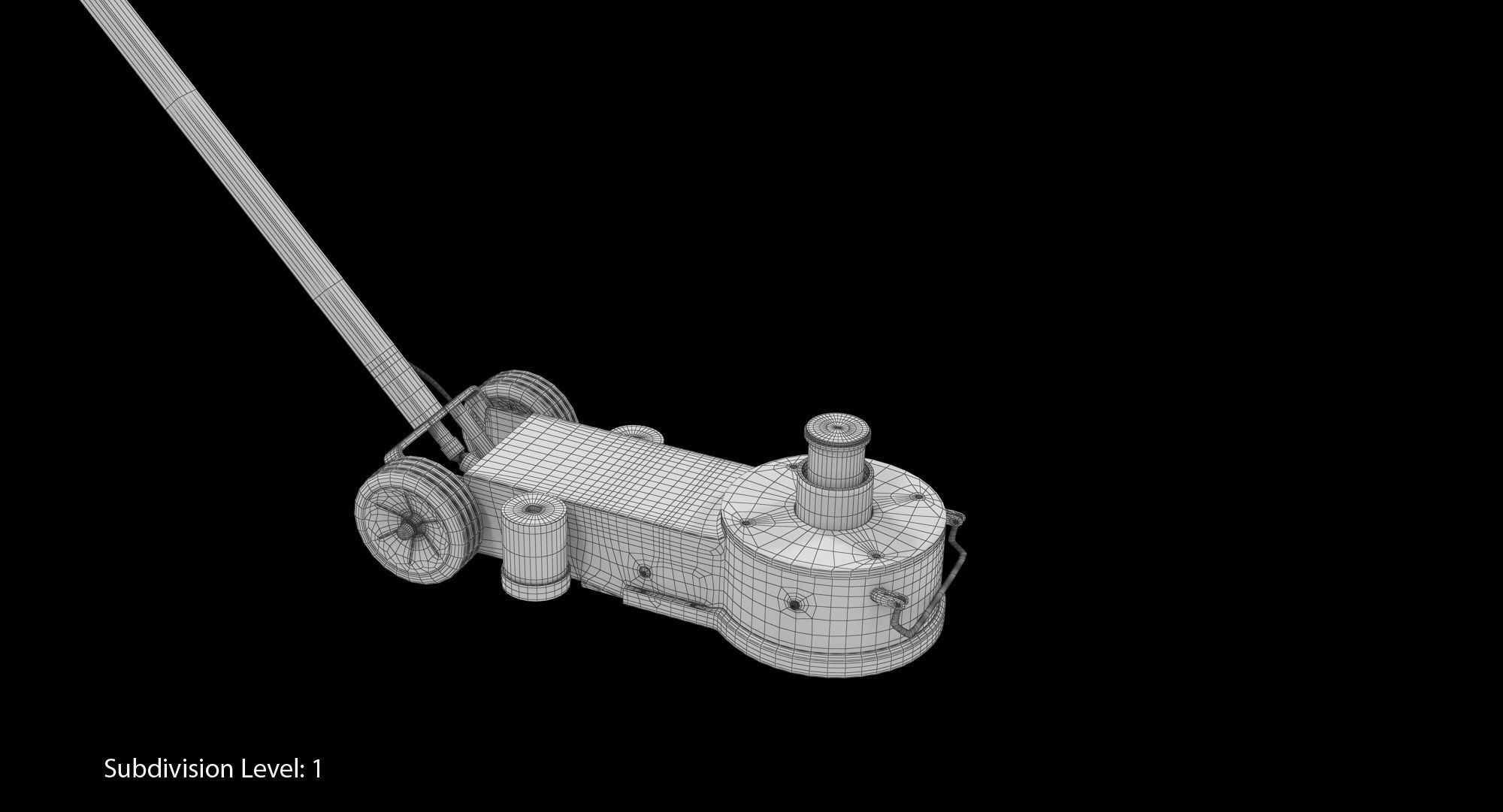 Floor Jack Blue Low-poly 3D model_21