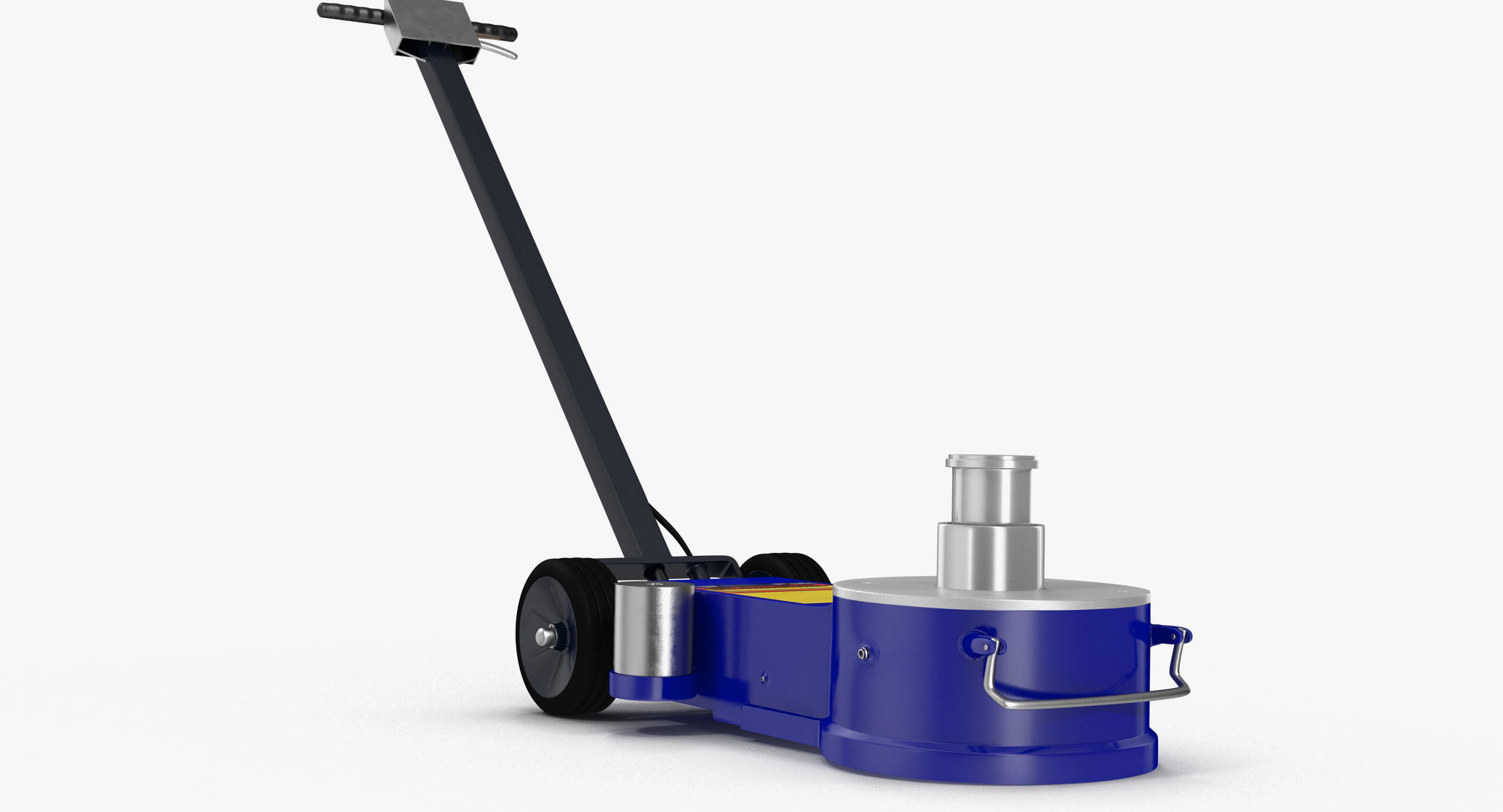 Floor Jack Blue Low-poly 3D model_4