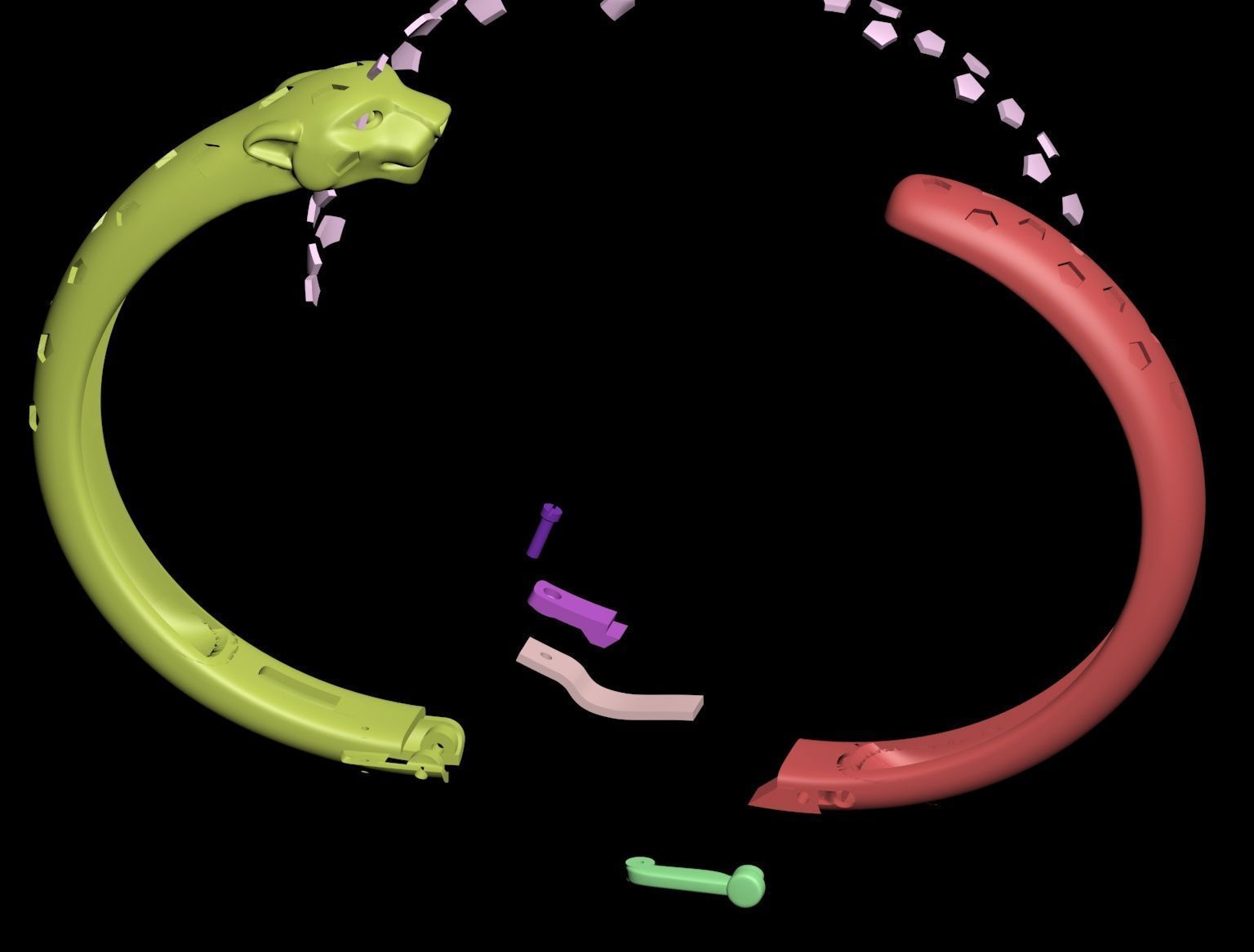 bracelet  3D print model_4