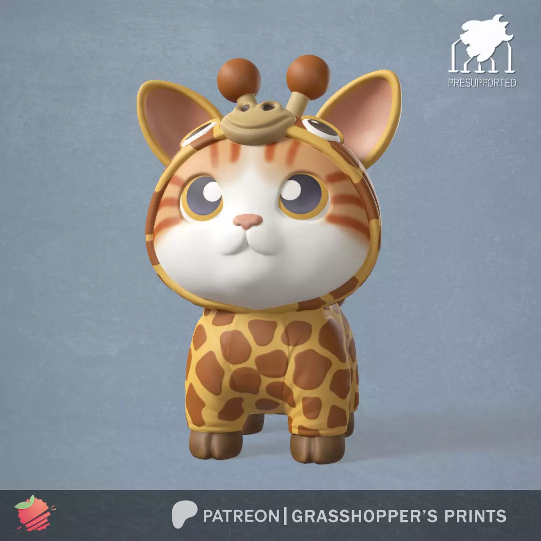 Costumed Cat Giraffe 3D print model