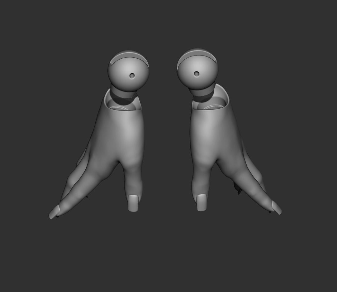 Hands 3D model bjd doll Female articulated doll ooak character 3D model_5