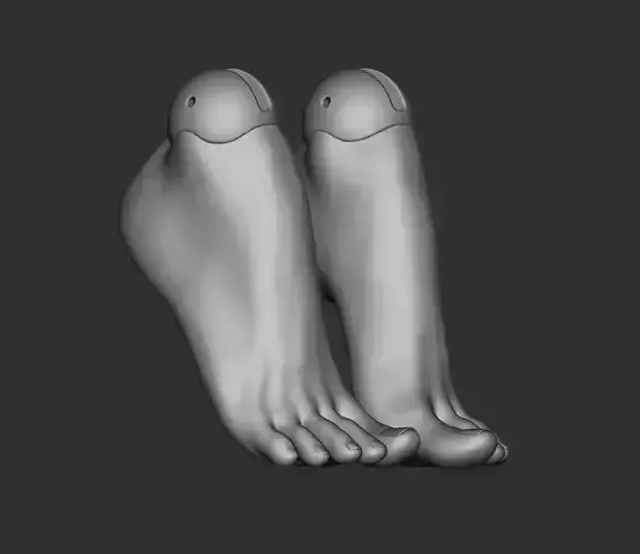 Feet 3D model bjd doll Female figurines articulated doll 