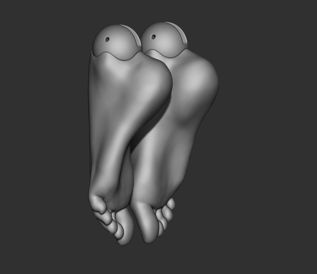 Feet 3D model bjd doll Female figurines ooak 3d print  legs 3D model_5