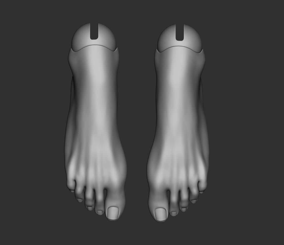 Feet 3D model bjd doll Female figurines ooak 3d print  legs 3D model_1