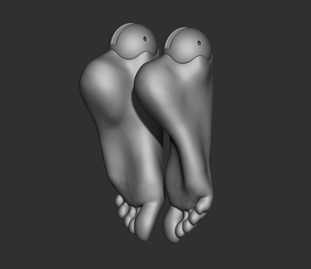 Feet 3D model bjd doll Female figurines ooak 3d print  legs 3D model_3