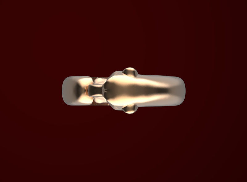 rings gold PANTHER 3D print model_10