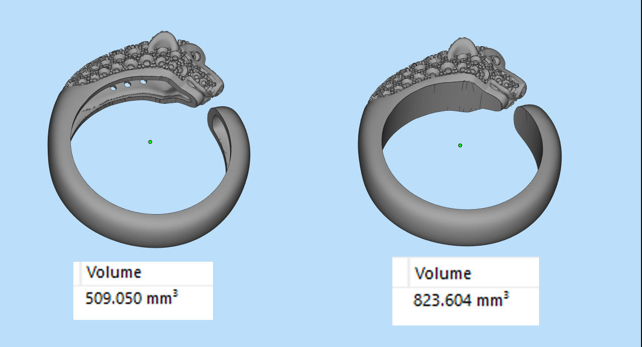 rings gold PANTHER 3D print model_7