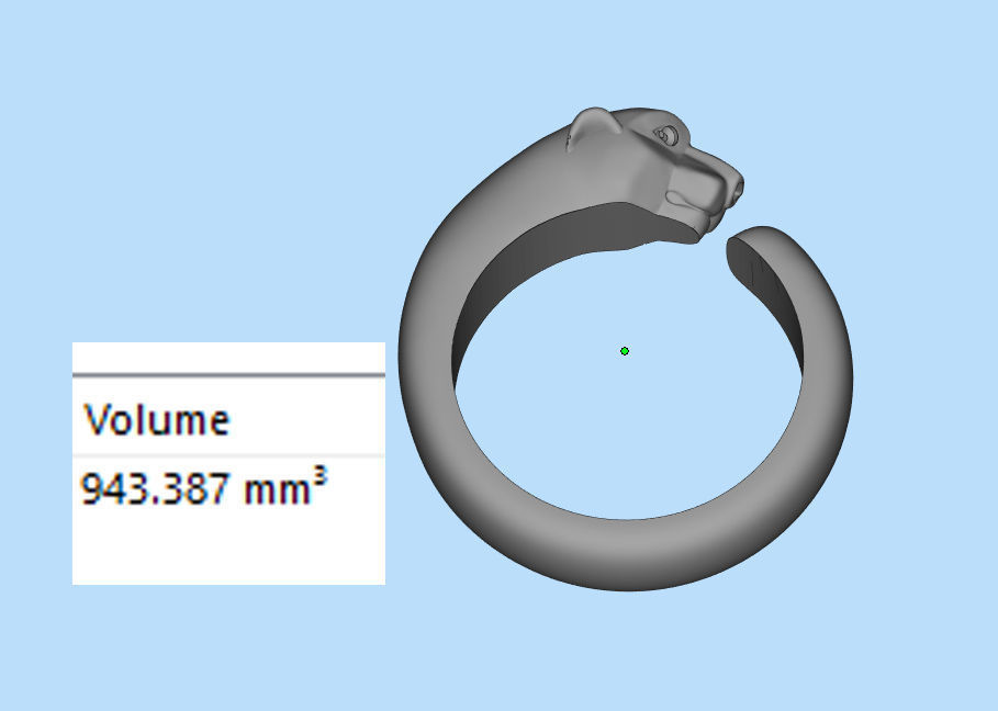 rings gold PANTHER 3D print model_17