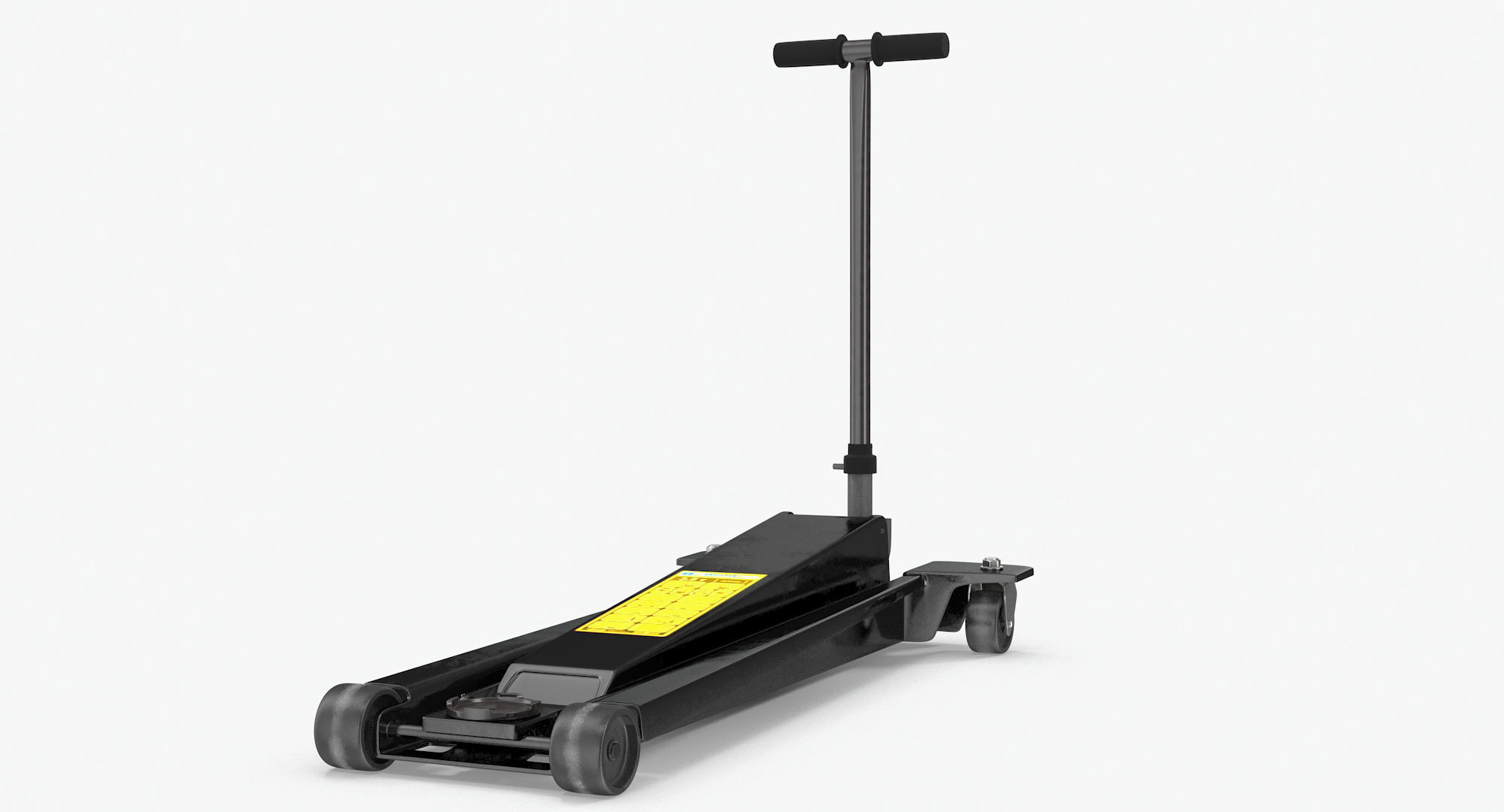 Floor Car Jack Black Low-poly 3D model_2