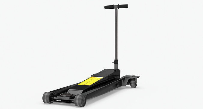 Floor Car Jack Black Low-poly 3D model 3