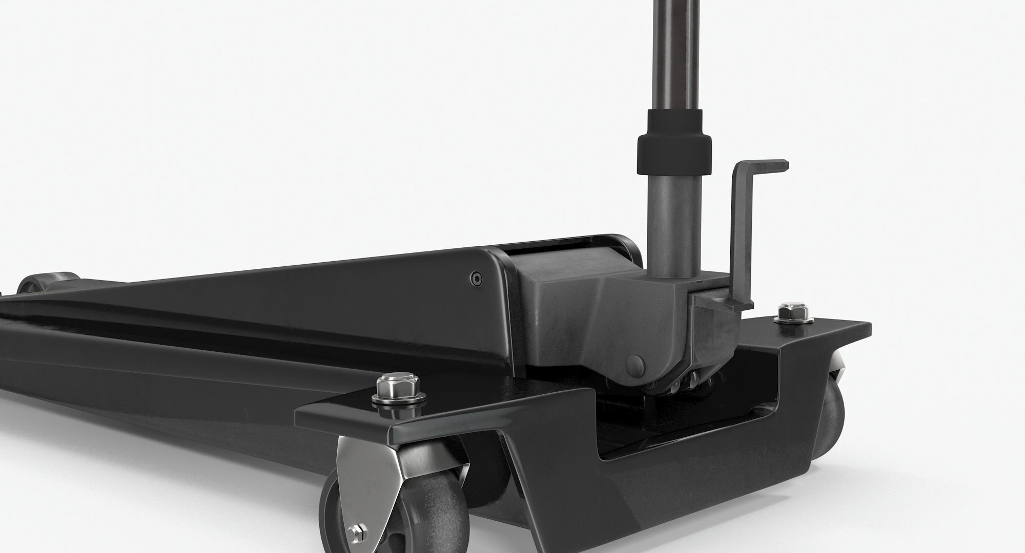 Floor Car Jack Black Low-poly 3D model_6