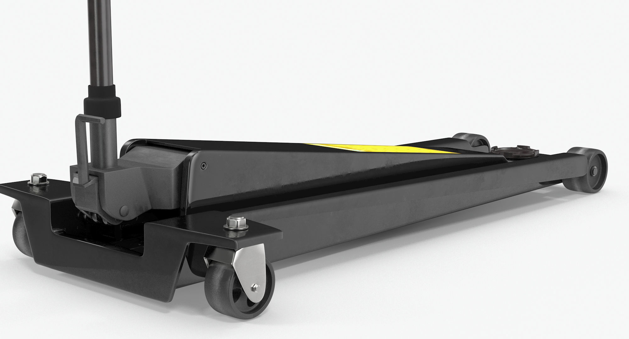 Floor Car Jack Black Low-poly 3D model_1