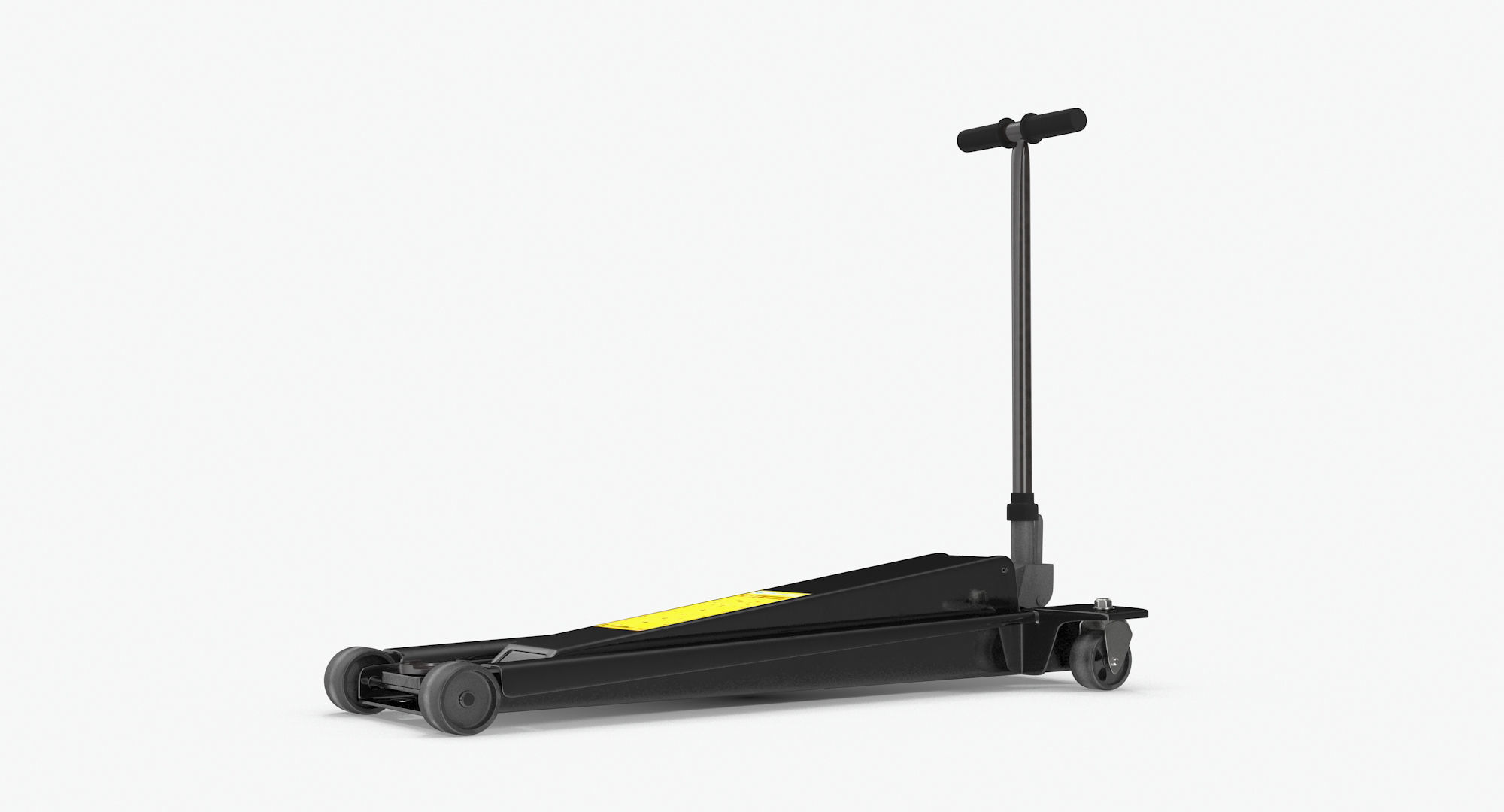 Floor Car Jack Black Low-poly 3D model_4