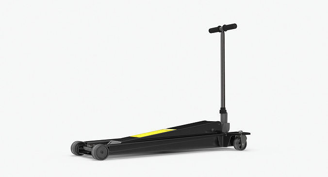 Floor Car Jack Black Low-poly 3D model 5