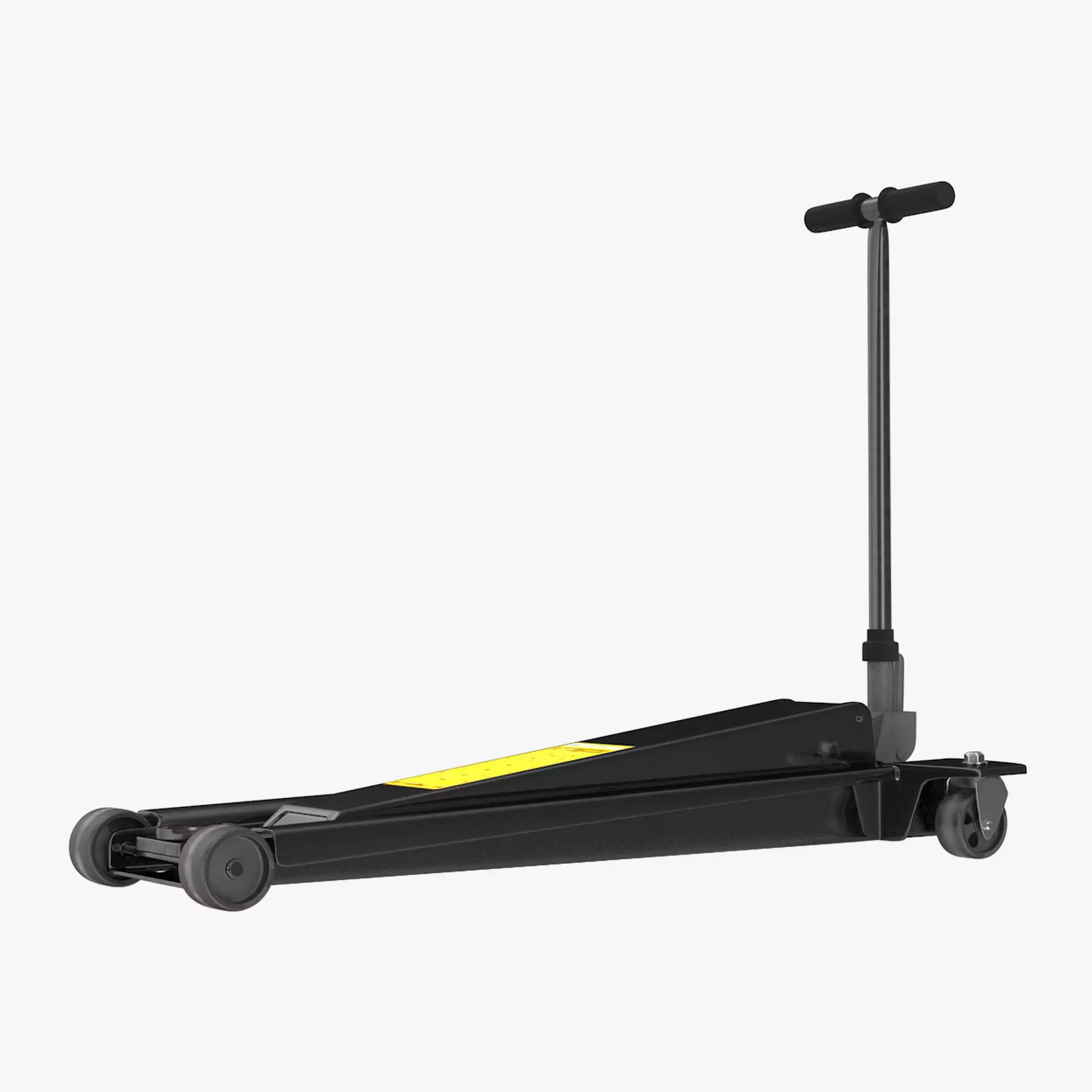 Floor Car Jack Black Low-poly 3D model_0