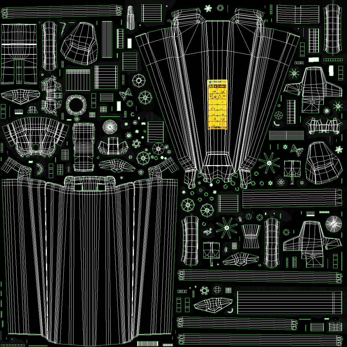 Floor Car Jack Black Low-poly 3D model_21