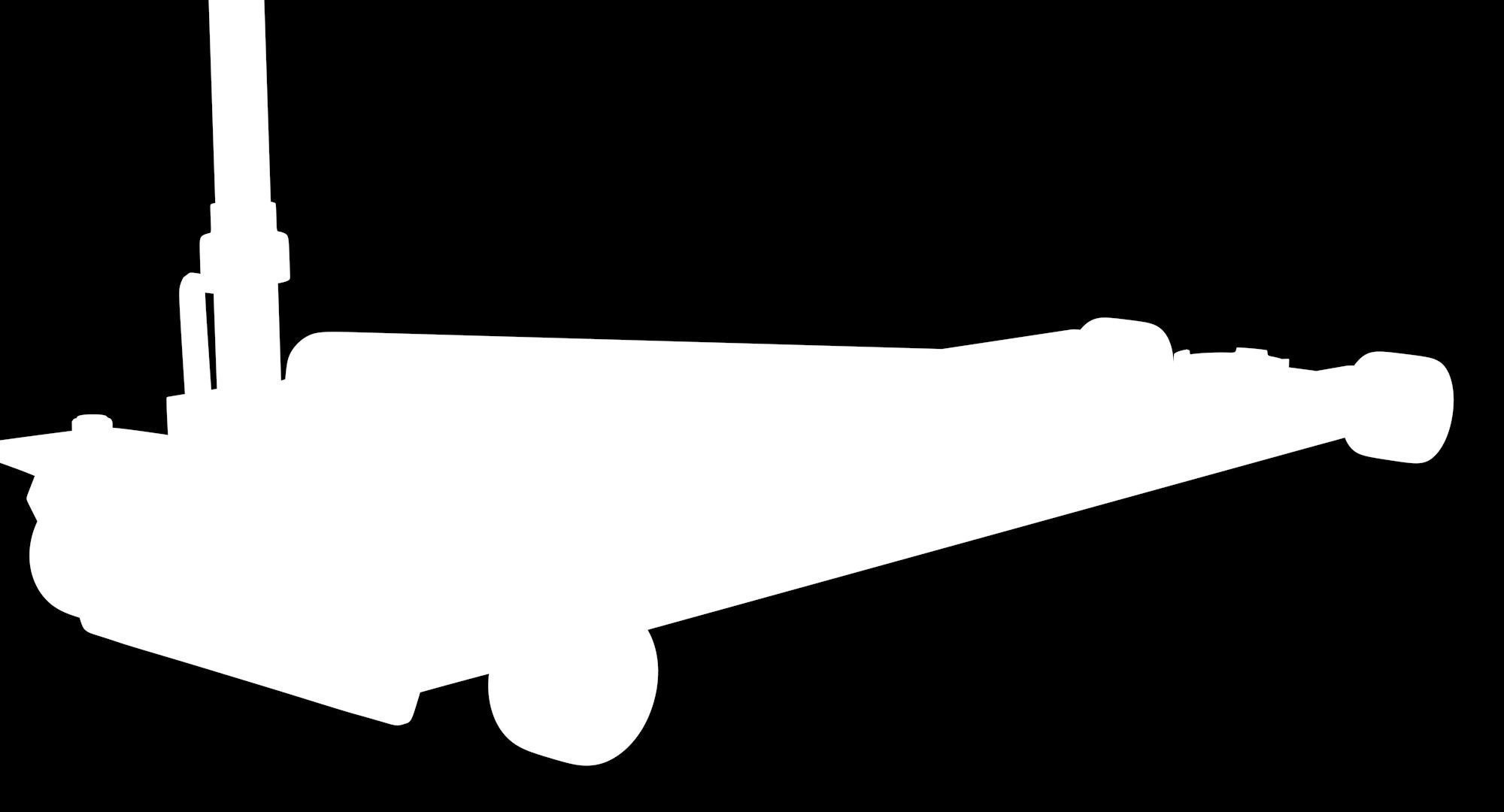 Floor Car Jack Red Low-poly 3D model_2