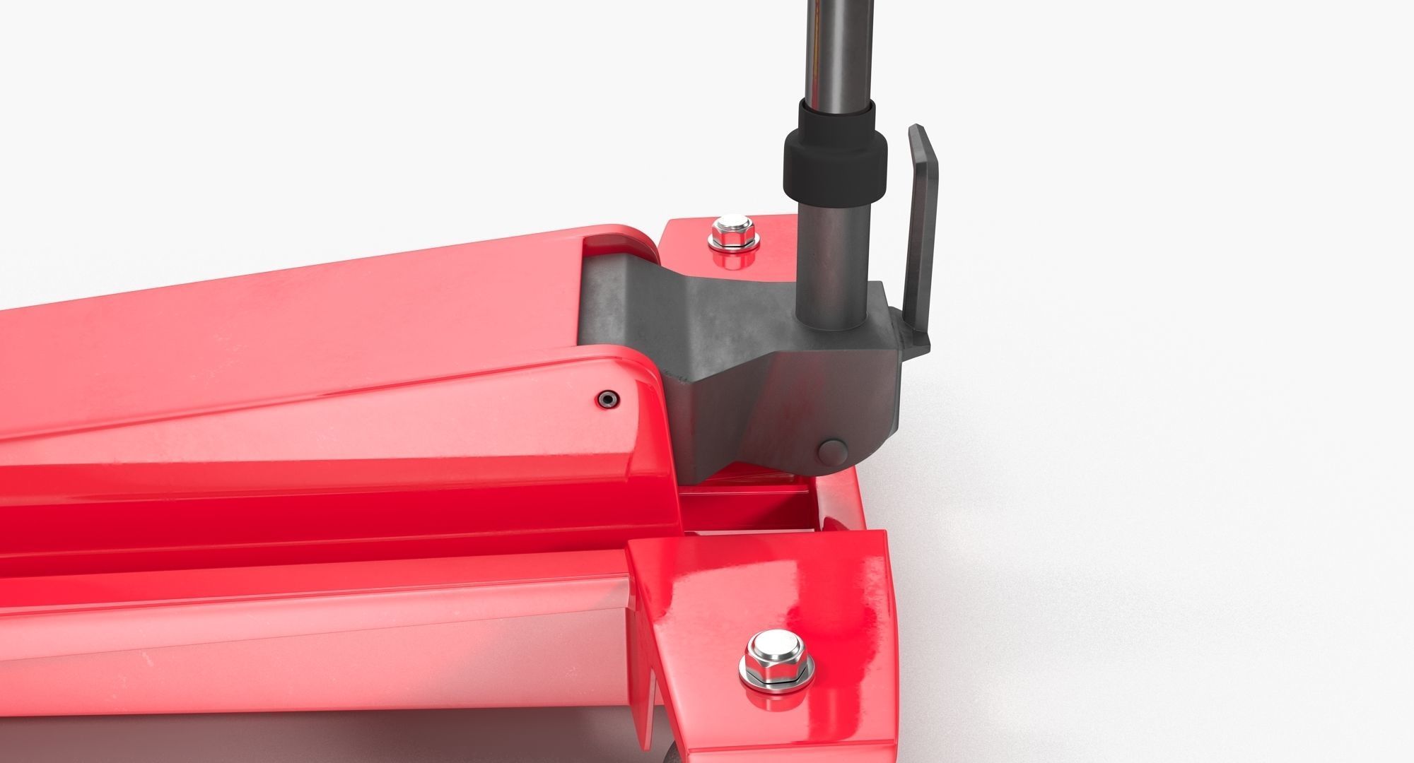 Floor Car Jack Red Low-poly 3D model_7
