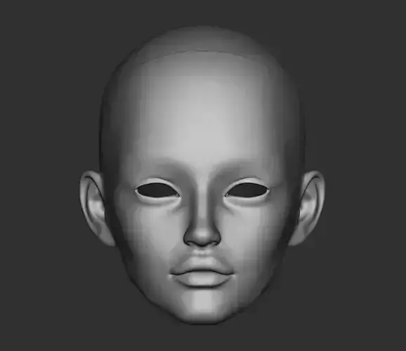 Head  3D model bjd doll Female figurines articulated doll  face