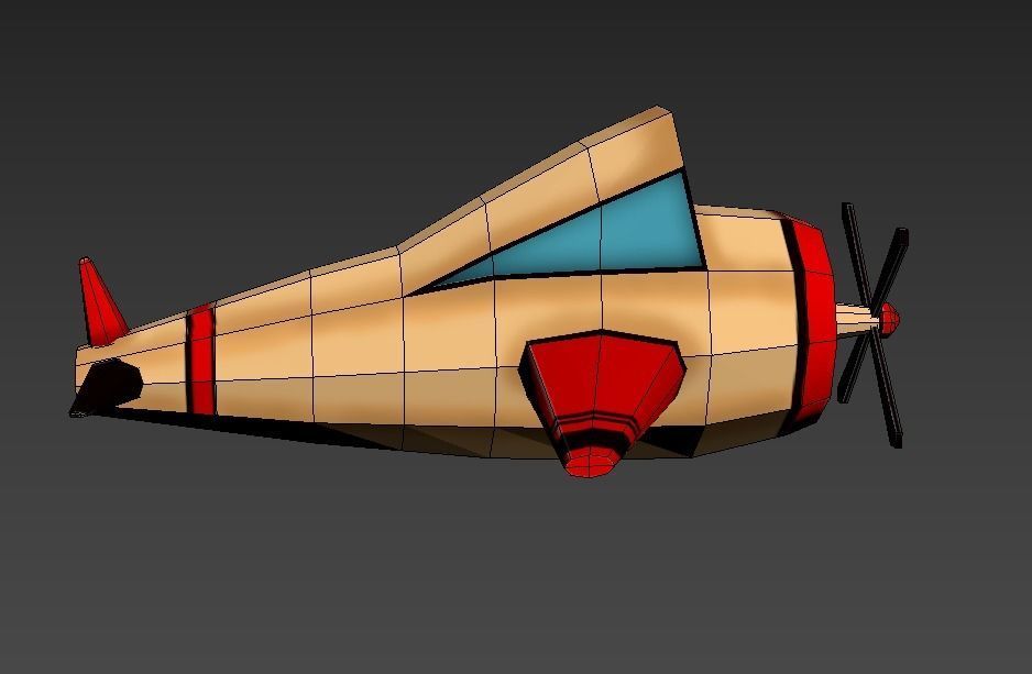 Plane Low Poly Free low-poly 3D model_28