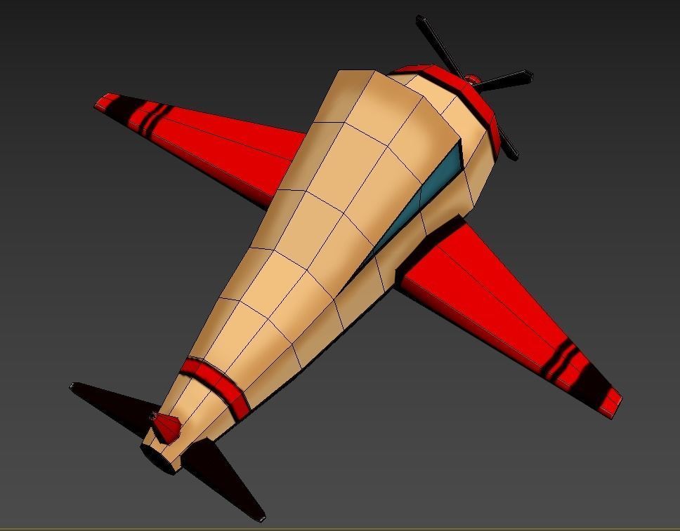 Plane Low Poly Free low-poly 3D model_13
