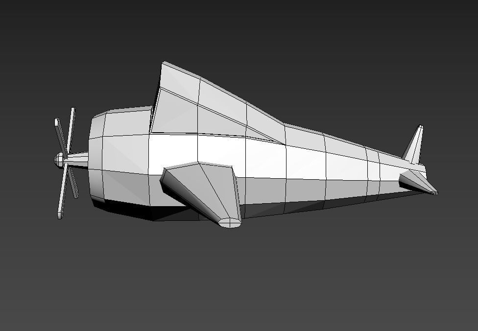 Plane Low Poly Free low-poly 3D model_17