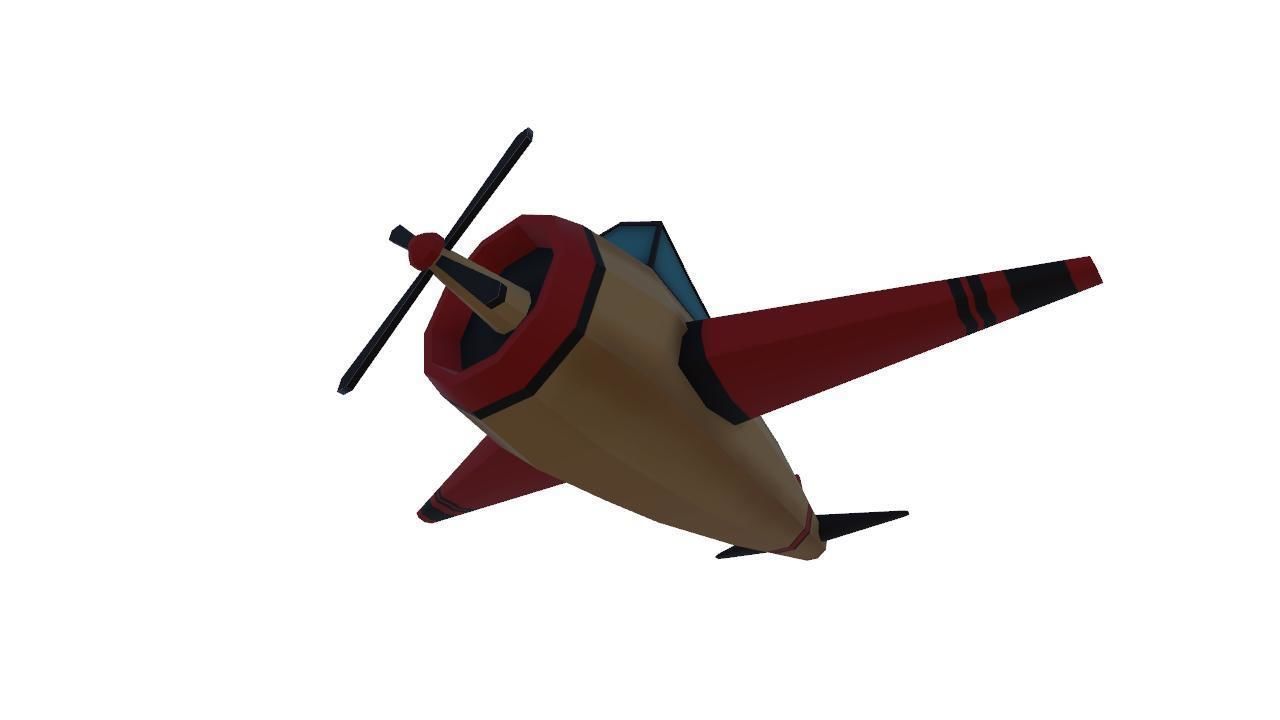 Plane Low Poly Free low-poly 3D model_11