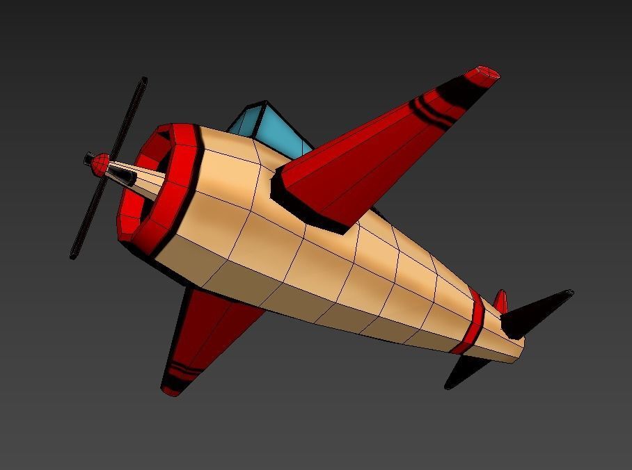 Plane Low Poly Free low-poly 3D model_15