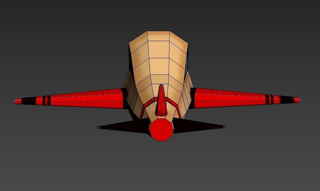 Plane Low Poly Free low-poly 3D model_26