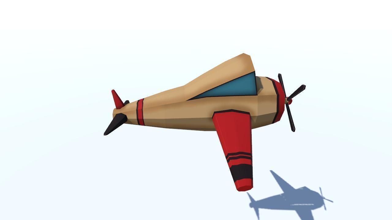 Plane Low Poly Free low-poly 3D model_7