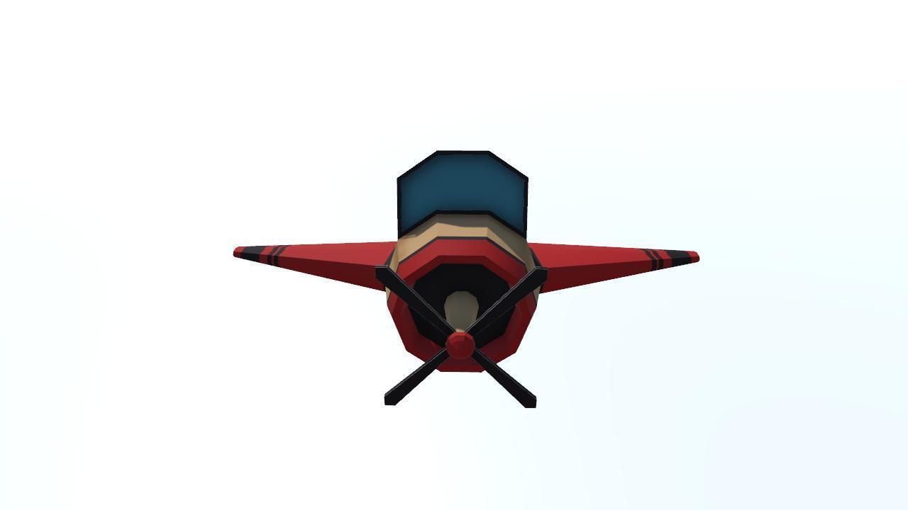 Plane Low Poly Free low-poly 3D model_9
