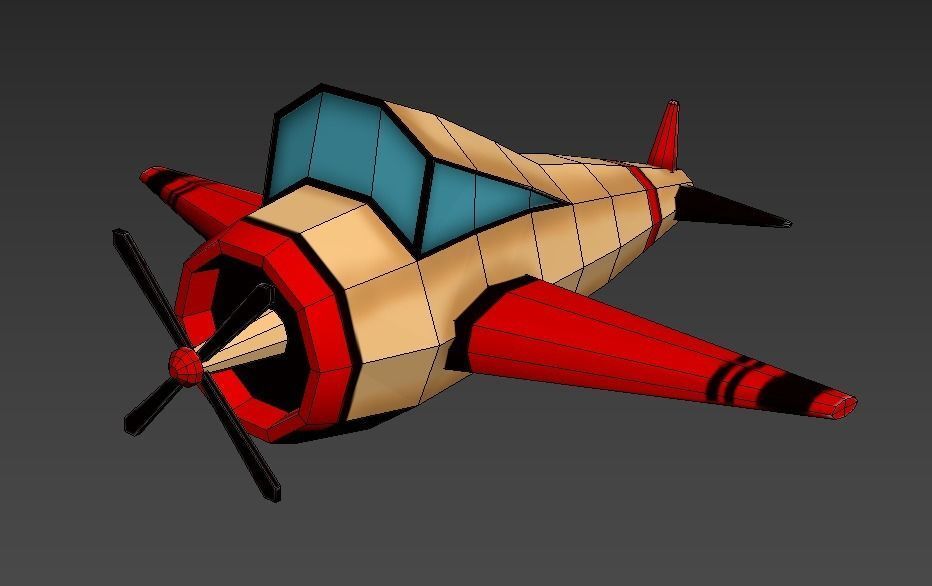 Plane Low Poly Free low-poly 3D model_12