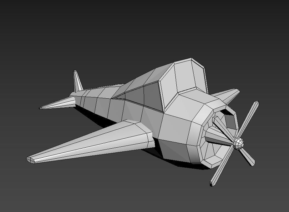 Plane Low Poly Free low-poly 3D model_22