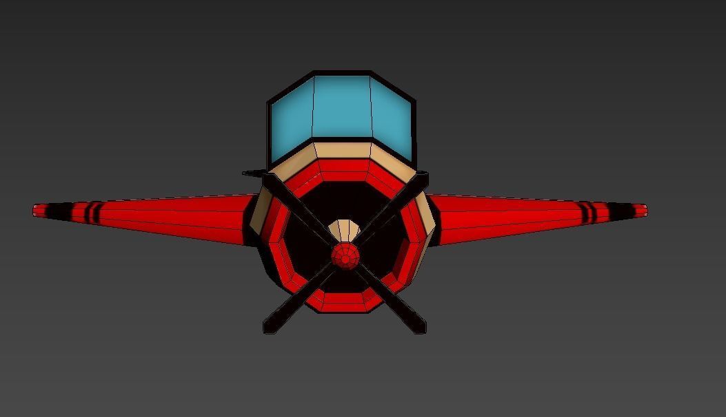 Plane Low Poly Free low-poly 3D model_30