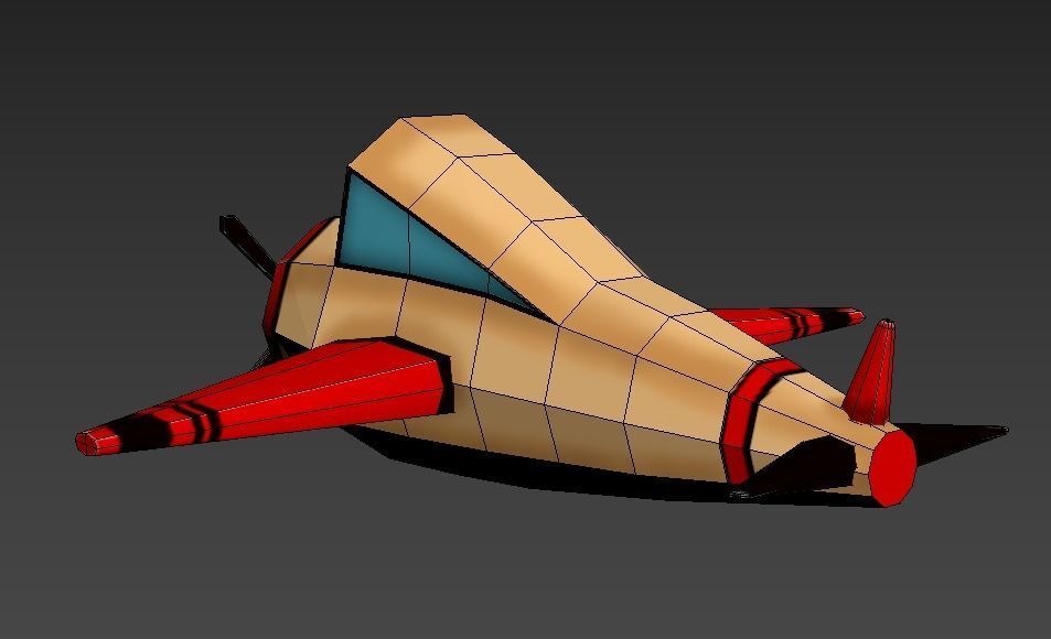 Plane Low Poly Free low-poly 3D model_25