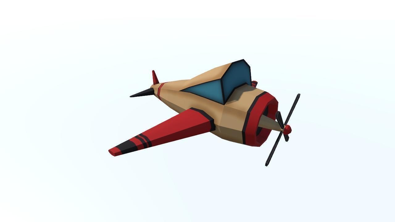 Plane Low Poly Free low-poly 3D model_8
