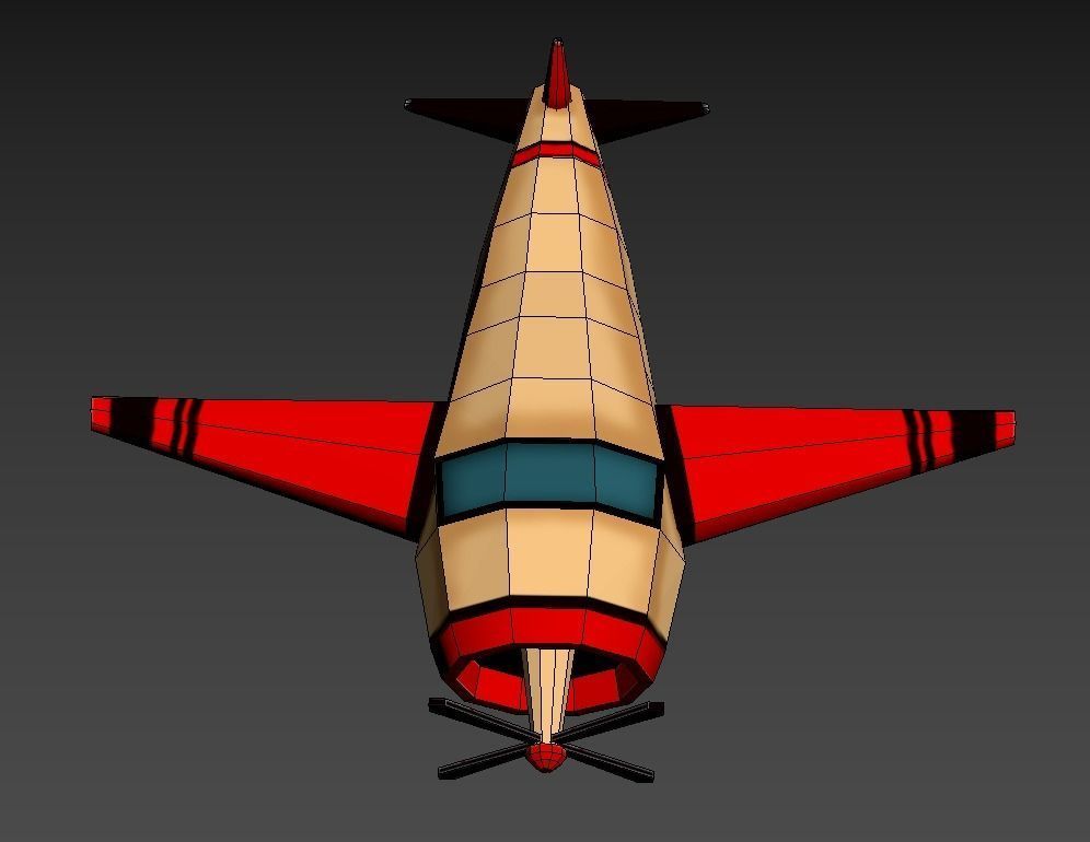 Plane Low Poly Free low-poly 3D model_14