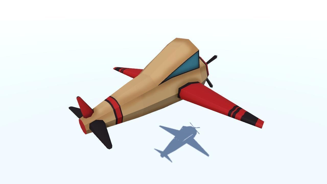 Plane Low Poly Free low-poly 3D model_6