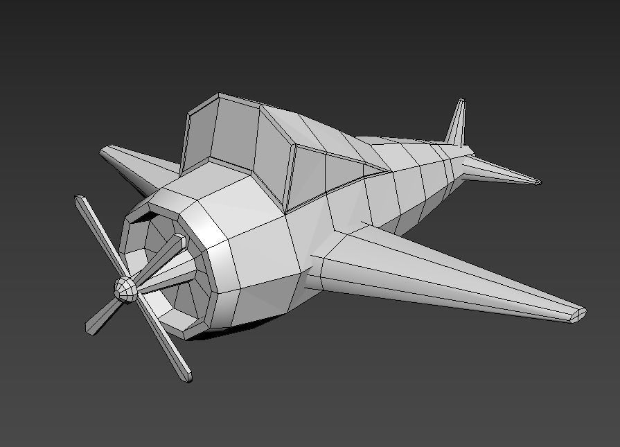 Plane Low Poly Free low-poly 3D model_16