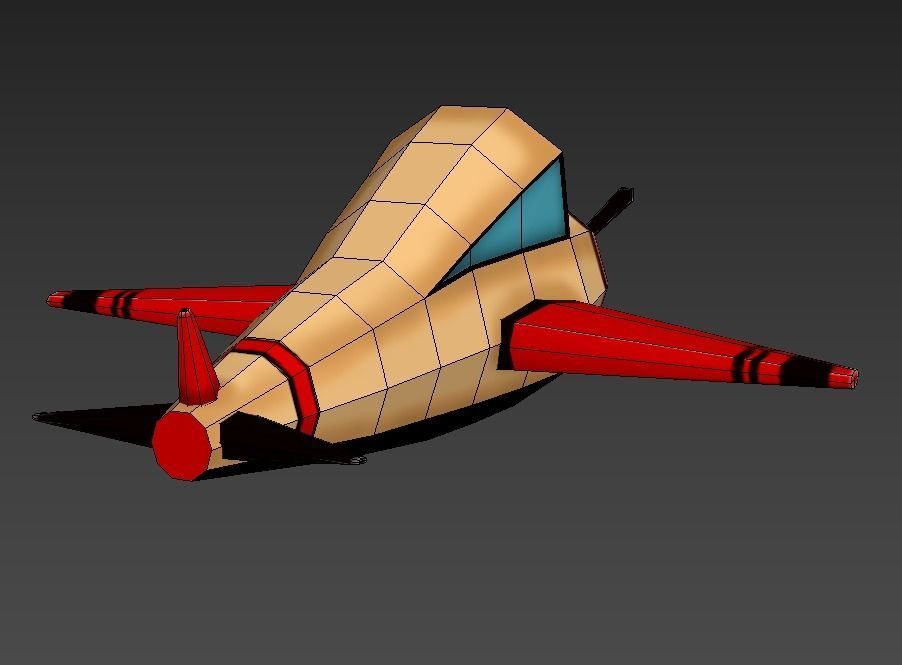 Plane Low Poly Free low-poly 3D model_27