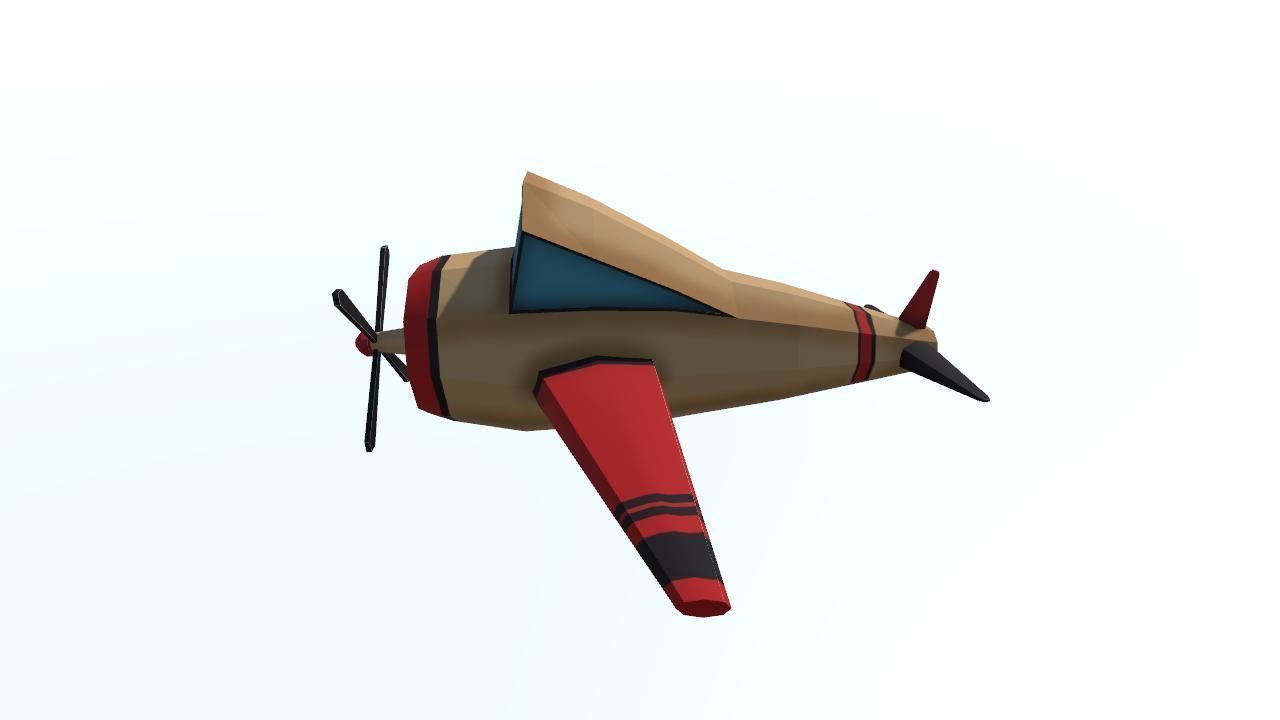 Plane Low Poly Free low-poly 3D model_3