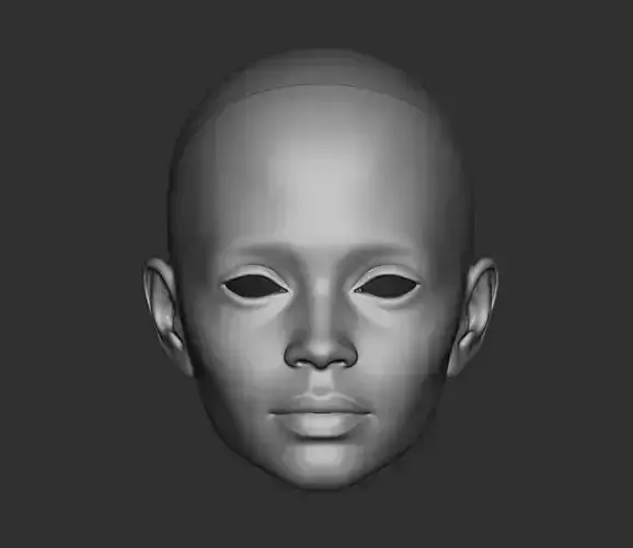 Head  3D model bjd doll Femalearticulated doll ooak 3d face