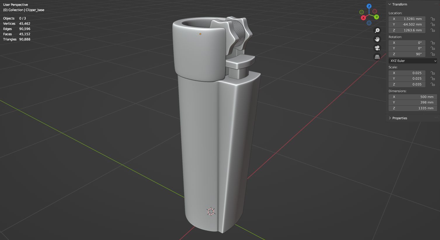 Gold clipper 3D model 3D model_13