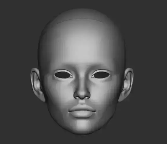 Head 3D model bjd doll  Female figurines  ooak character face