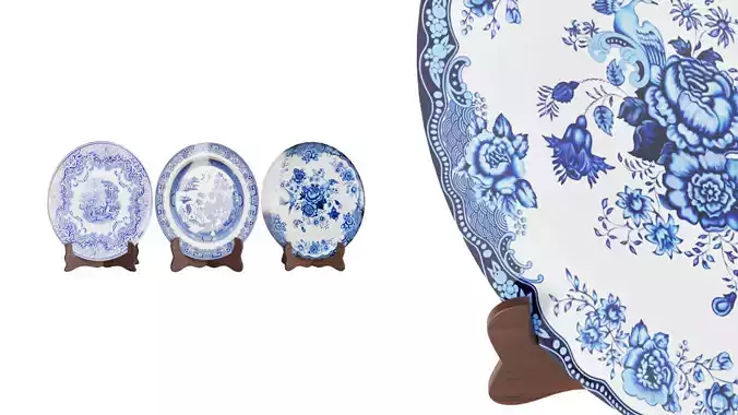 Chinese Blue Saucers 3D model