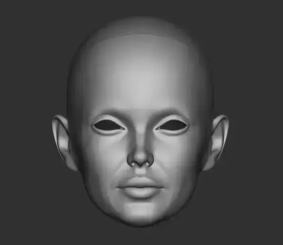 Head 3D model bjd doll  Female figurines articulated doll 